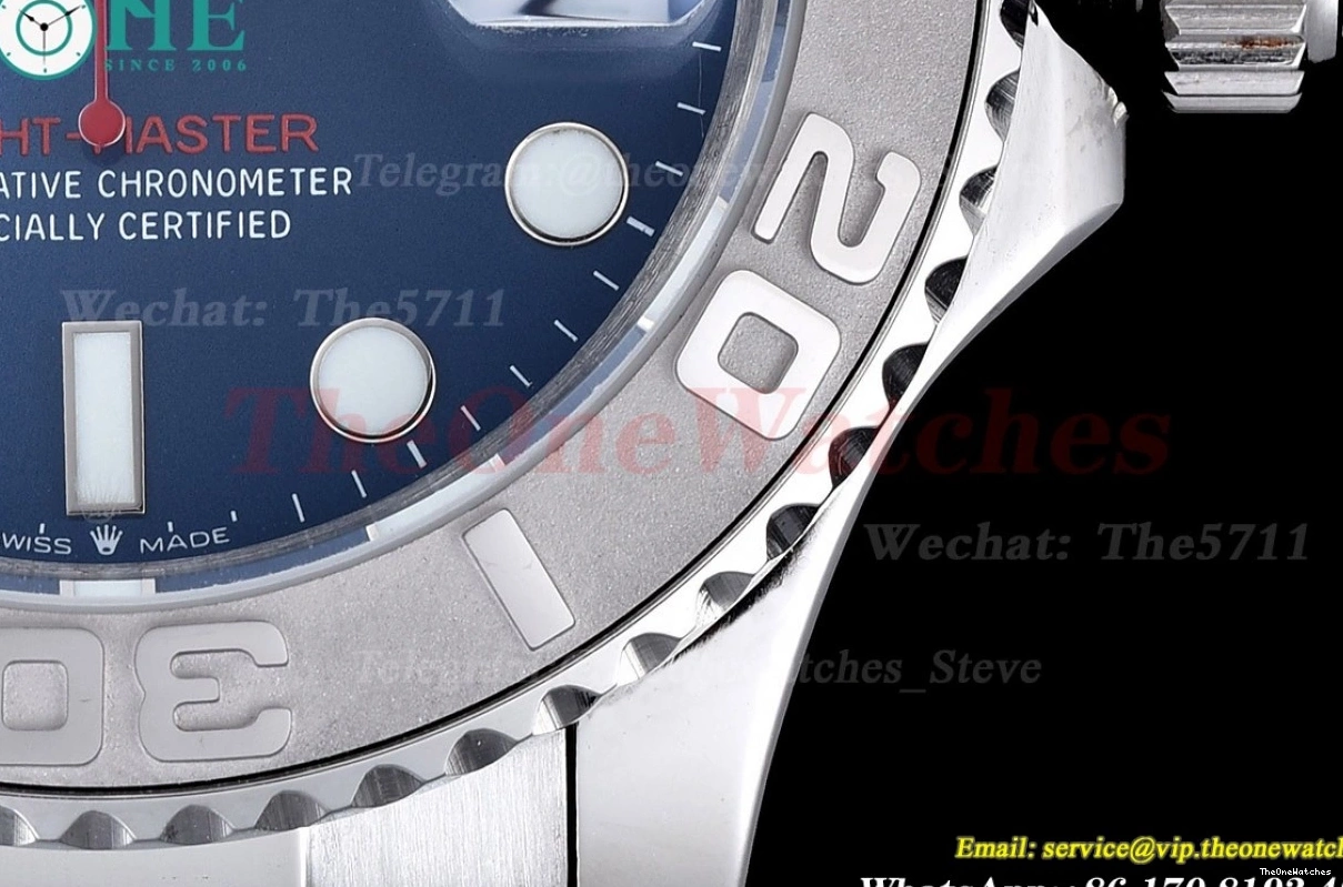 SS Blue MY8215 40mm SS Dot Yacht-Master GDF 126622 0106